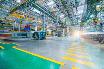 A foto of a productionfloor with tape